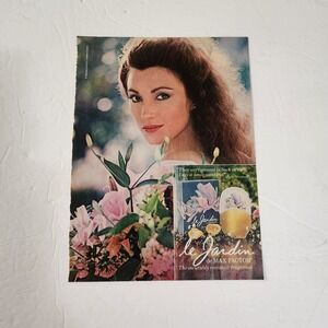 Vintage 1984 Jane Seymour Max Factor le Jardin Print Ad Magazine Clipping 8x11